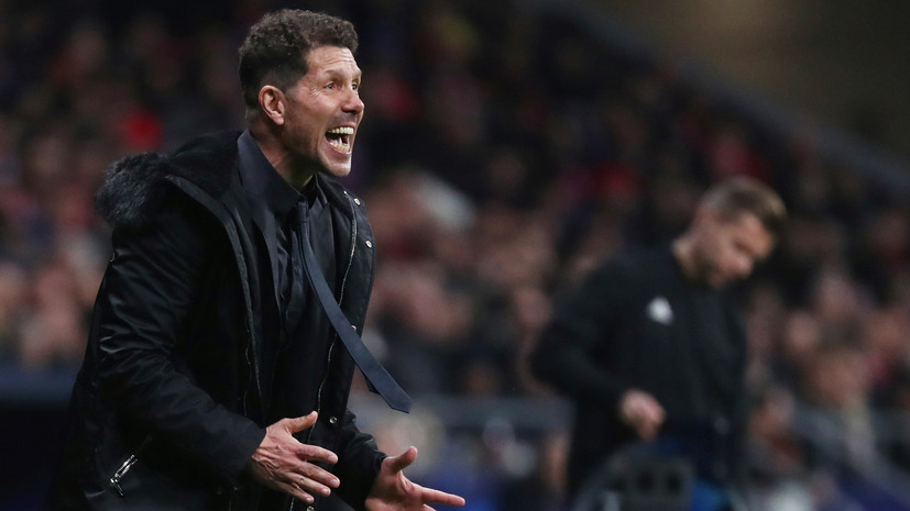 СМИ: Тренер «Атлетико» Симеоне может быть дисквалифицирован за неприличный жест