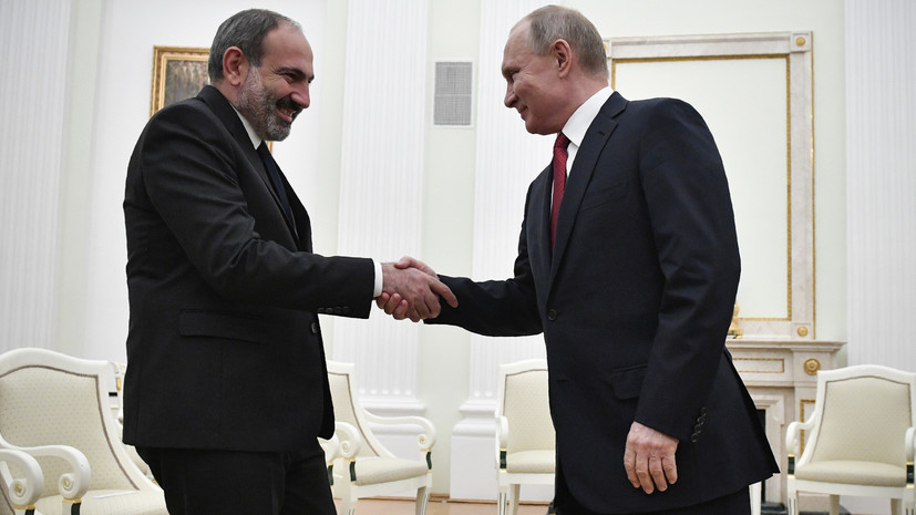 Путин и Пашинян обсудили развитие российско-армянского сотрудничества 
