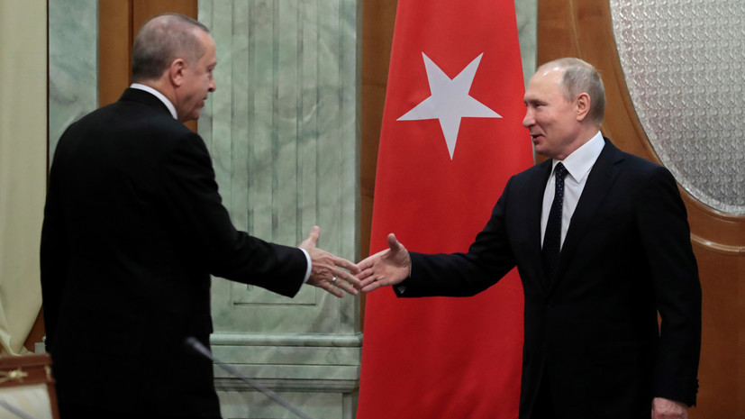 Путин поздравил Эрдогана с юбилеем