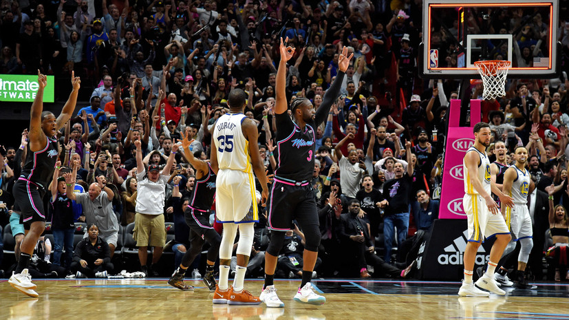 Трёхочковый бросок Уэйда с сиреной принёс «Майами» победу над «Голден Стэйт» в матче НБА