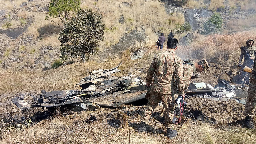 Опубликовано видео атаки военных Пакистана на самолёт ВВС Индии