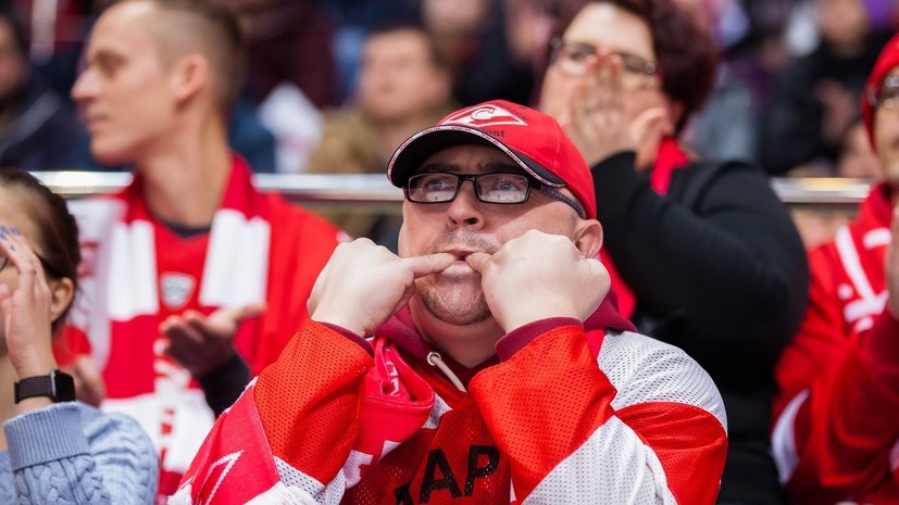 Фанаты устроили драку на матче плей-офф КХЛ «Спартак» — СКА