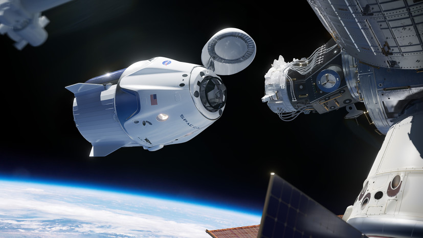 «Роскосмос» поздравил NASA с успешной стыковкой Dragon 2 к МКС 