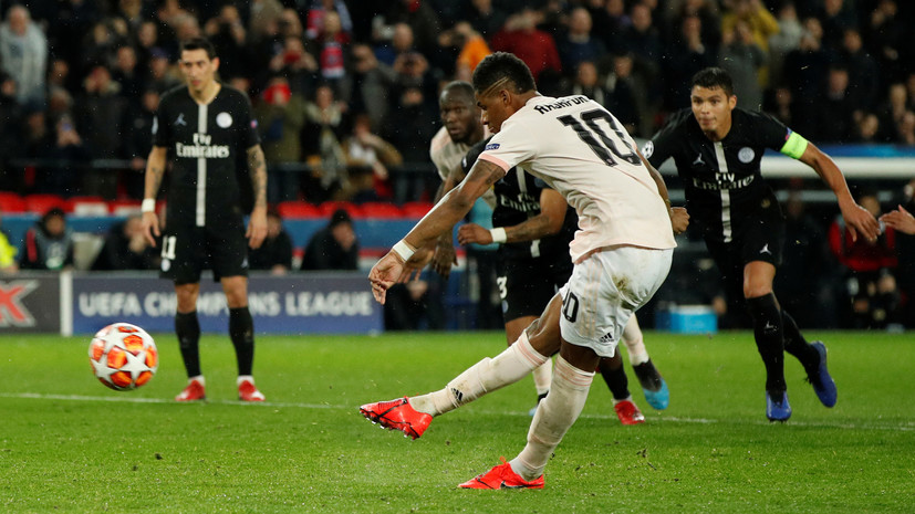 Пенальти в матче с ПСЖ стал для Рашфорда первым, который он исполнил в официальной игре за МЮ