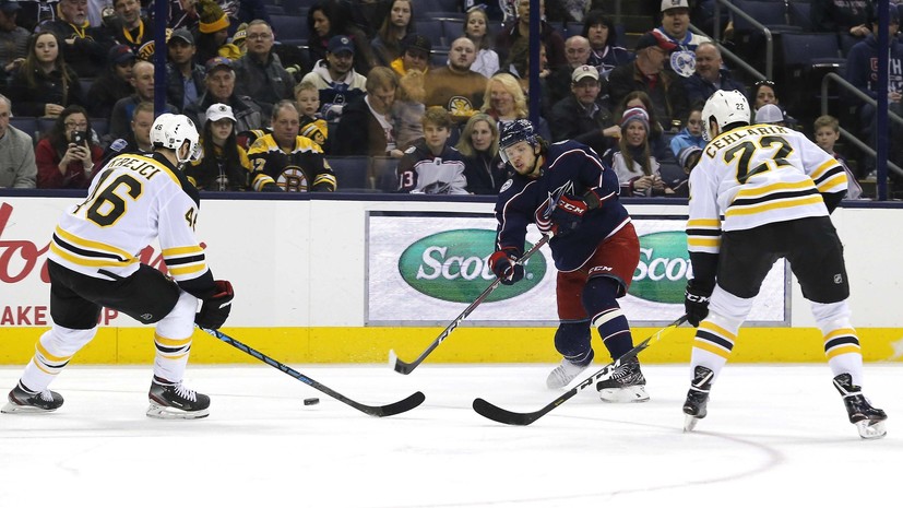 Панарин и Макэвой подрались во время матча НХЛ «Коламбус» — «Бостон»