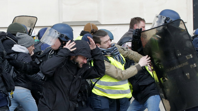 В Париже уточнили число задержанных на акции «жёлтых жилетов»
