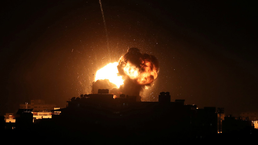 Израиль нанёс ответные удары в секторе Газа после ракетных обстрелов