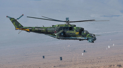 Ударный вертолёт Ми-24П (Соединённые Штаты планируют использовать более старую модификацию — Ми-24Д) 