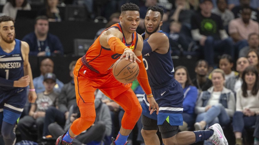 Трипл-дабл Уэстбрука помог «Оклахоме» одолеть «Миннесоту» в НБА