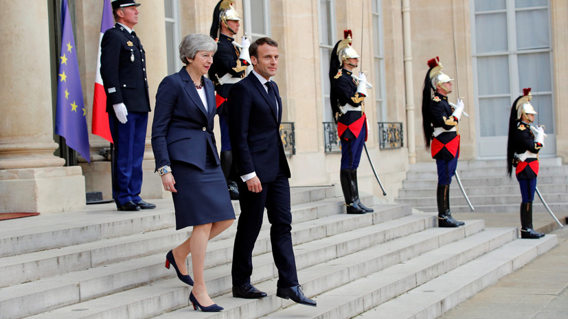 Мэй обсудила с Макроном отсрочку брексита