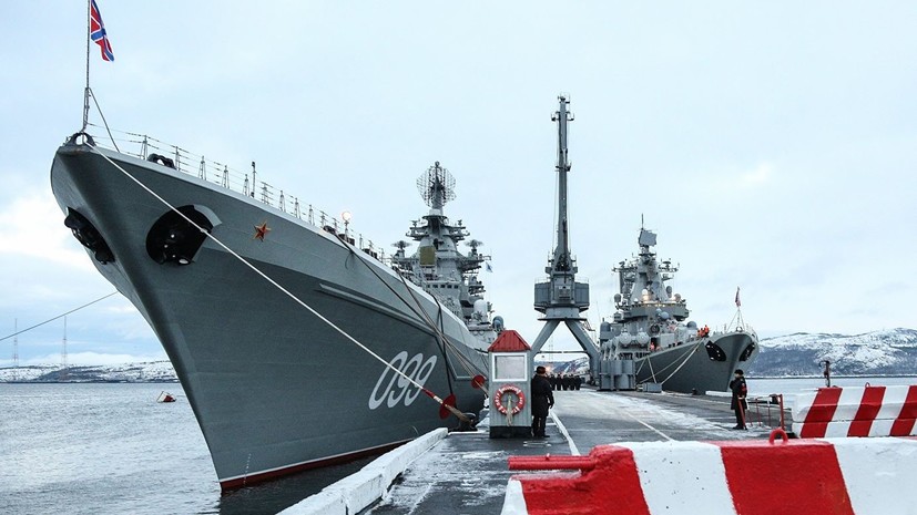 Российские крейсеры приступили к учениям в Норвежском море