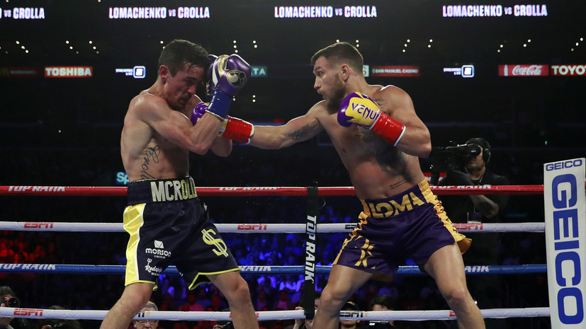 Украинский боксёр Ломаченко сломал руку в поединке с Кроллой