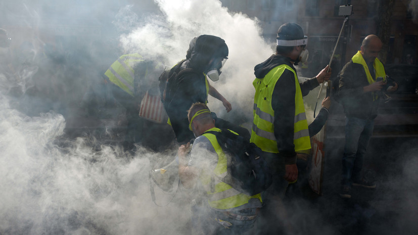 Полиция применила слезоточивый газ против «жёлтых жилетов» в Тулузе