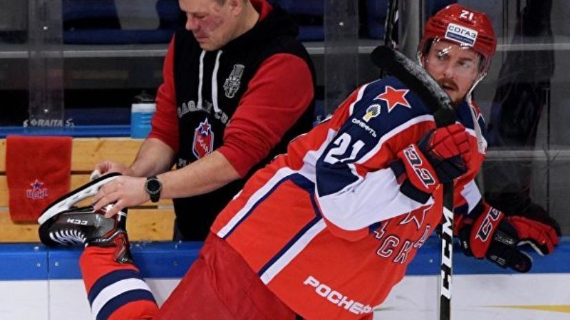 Форвард ЦСКА Калинин получил травму во втором матче финала КХЛ против «Авангарда»
