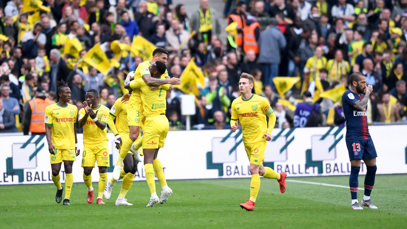 ПСЖ потерпел второе подряд поражение в Лиге 1, проиграв «Нанту»