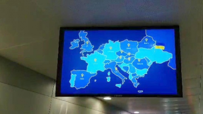 Отсутствие Крыма в ролике с картой Украины в аэропорту Киева объяснили сбоем