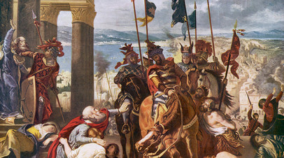 Картина Эжена Делакруа «Взятие Константинополя крестоносцами» 