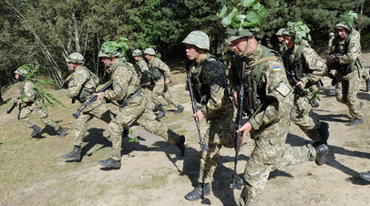 Украинские военнослужащие принимают участие в учениях НАТО Rapid Trident, 2014 год