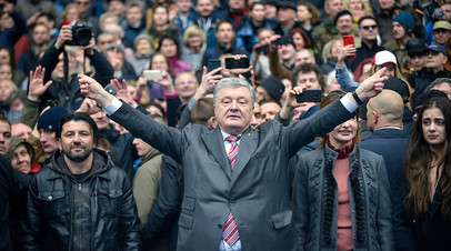 Пётр Порошенко на стадионе «Олимпийский»