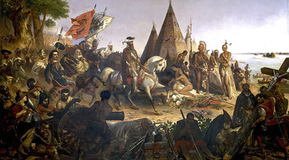 Уильям Генри Пауэлл. Открытие реки Миссисипи конкистадором Эрнандо де Сото в 1541 году. 1853