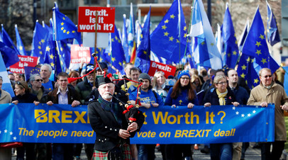 Протесты против брексита в Шотландии 