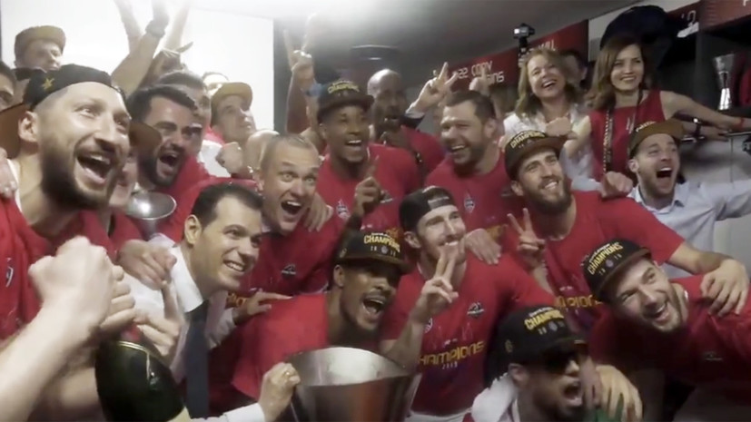 ЦСКА опубликовал видео из раздевалки после победы в Евролиге