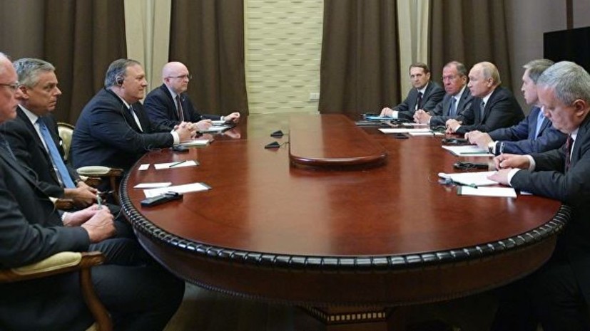В Госдепе назвали «позитивными» переговоры Путина и Лаврова с Помпео