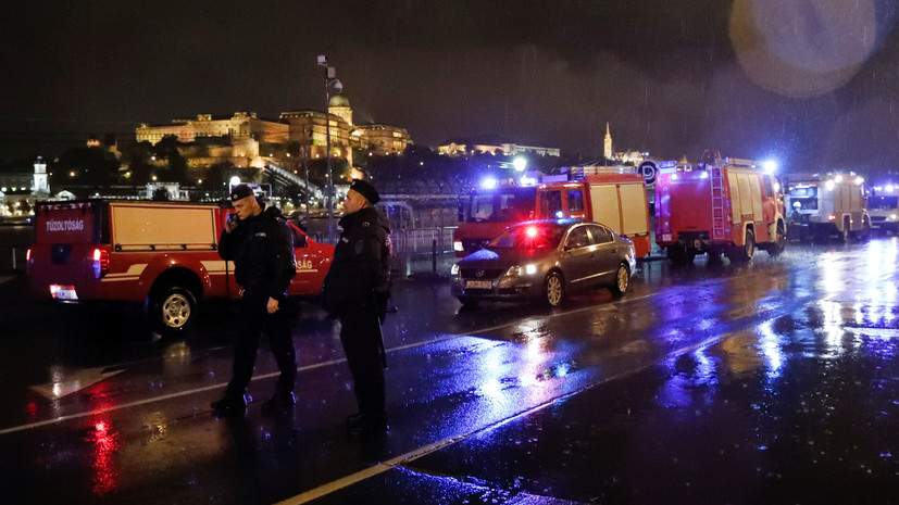 В сети появилось видео столкновения двух судов на Дунае