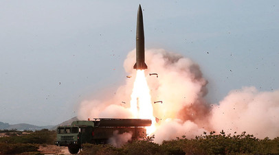 Пуск ракеты малой дальности в КНДР 