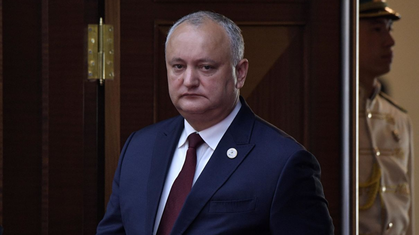 Додон поблагодарил Россию за помощь в преодолении кризиса в Молдавии