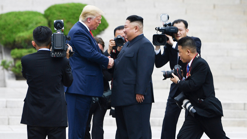 Трамп и Ким Чен Ын пожали друг другу руки на межкорейской границе