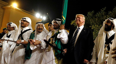 Президент Дональд Трамп и король Саудовской Аравии Сальман бен Абдель Азиз Аль Сауд