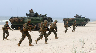 Американские военные в ходе учений «Балтийские операции»
