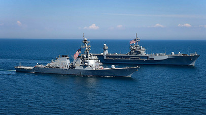 Боевые корабли США на учениях Sea Breeze 2018 