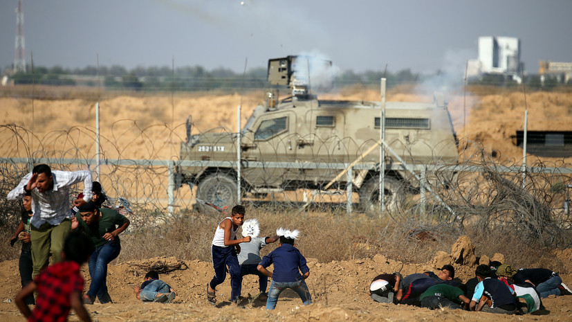 В секторе Газа 30 палестинцев пострадали при стычках с армией Израиля