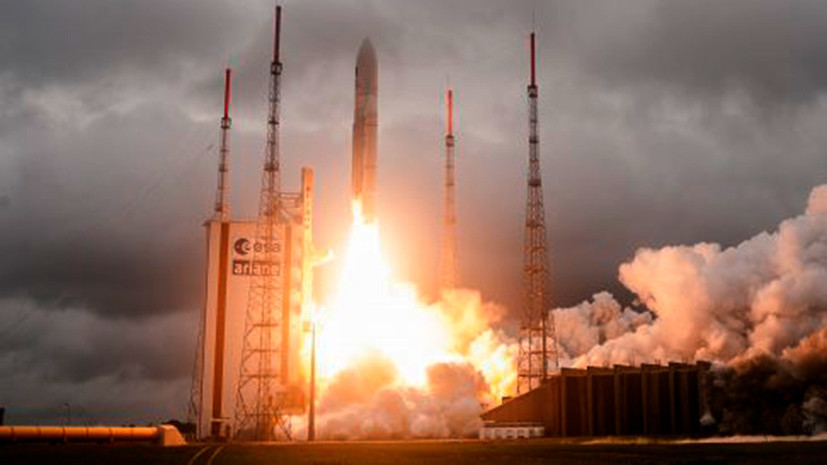 Появилось видео неудачного пуска ракеты-носителя Vega со спутником ОАЭ