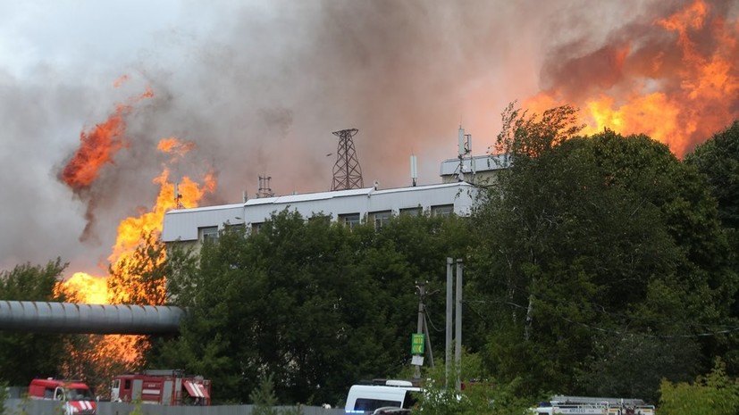 В МЧС назвали причину пожара на ТЭЦ в Мытищах
