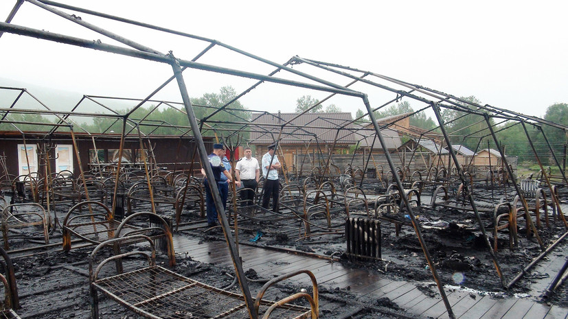 Названа возможная причина пожара в детском лагере в Хабаровском крае