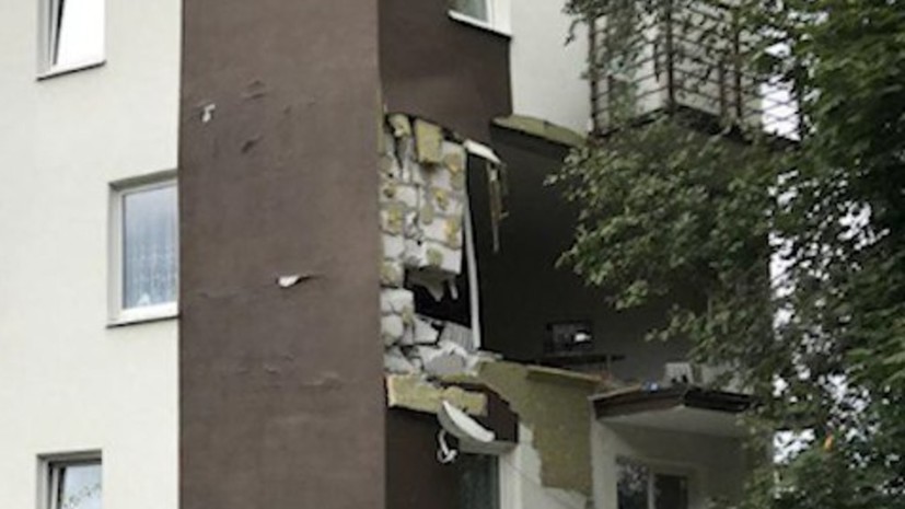 В Ленинградской области после взрыва газового баллона обрушился балкон