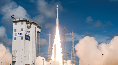 Запуск ракеты с космодрома Куру во Французской Гвиане