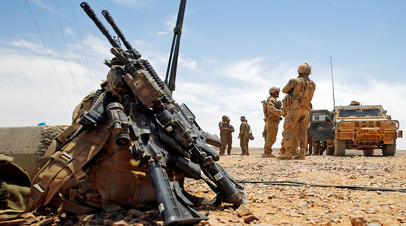 Военные США во время учений на границе Иордании и Саудовской Аравии
