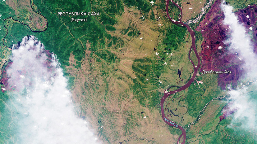 «Роскосмос» опубликовал спутниковый снимок пожаров в Сибири