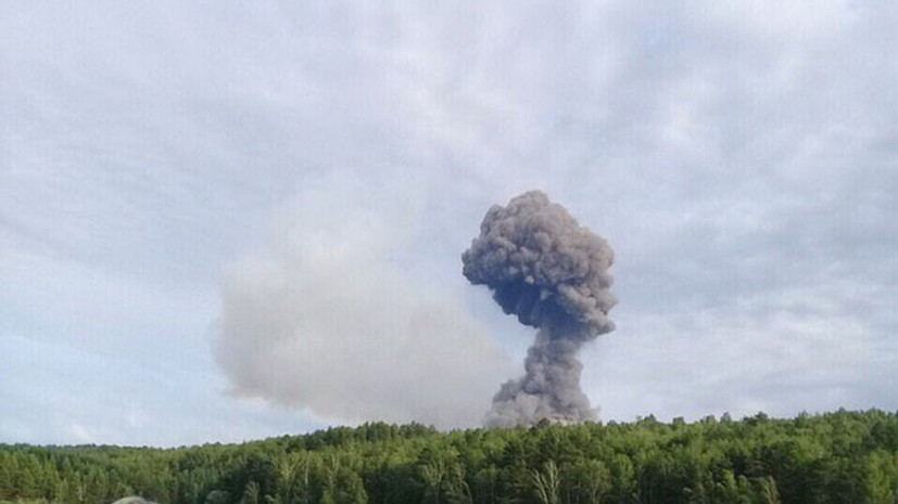 На территории воинской части в Красноярском крае произошёл взрыв