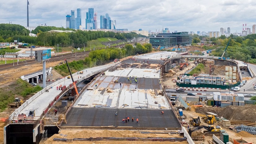 В Москве рассказали о сроках завершения строительства Южного дублёра Кутузовского проспекта