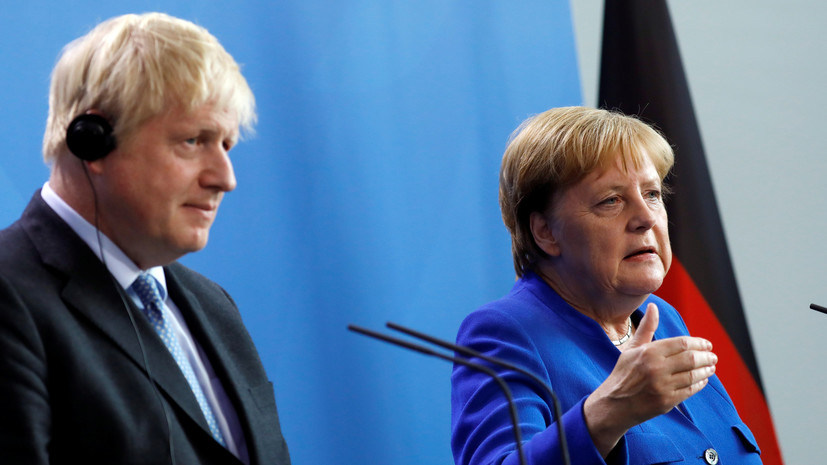 Меркель назвала темы переговоров с Джонсоном