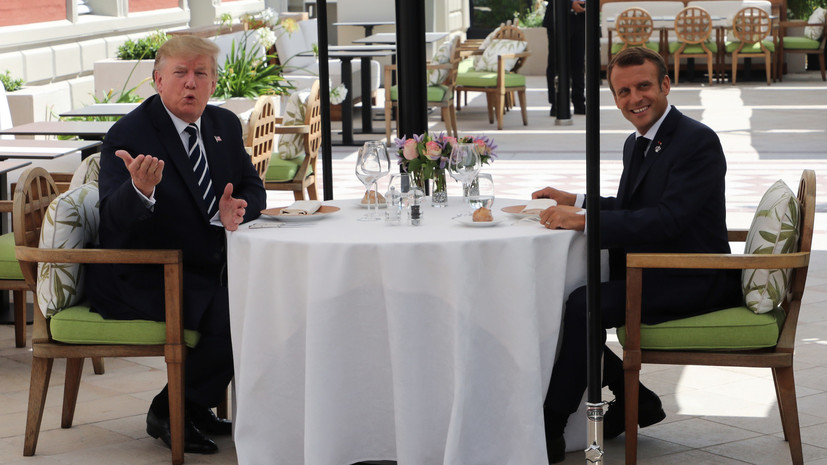 Макрон и Трамп провели встречу перед открытием саммита G7 в Биаррице