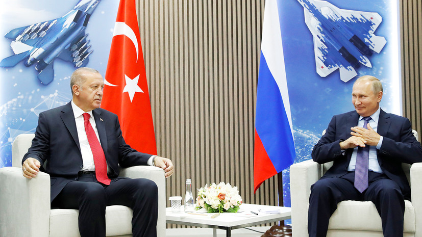 Военное сотрудничество, Сирия и «Турецкий поток»: о чём говорили Путин и Эрдоган во время переговоров на полях МАКС-2019