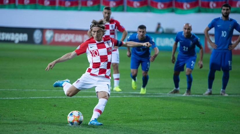 Сборная Хорватии по футболу сыграла вничью с Азербайджаном в отборе Евро-2020
