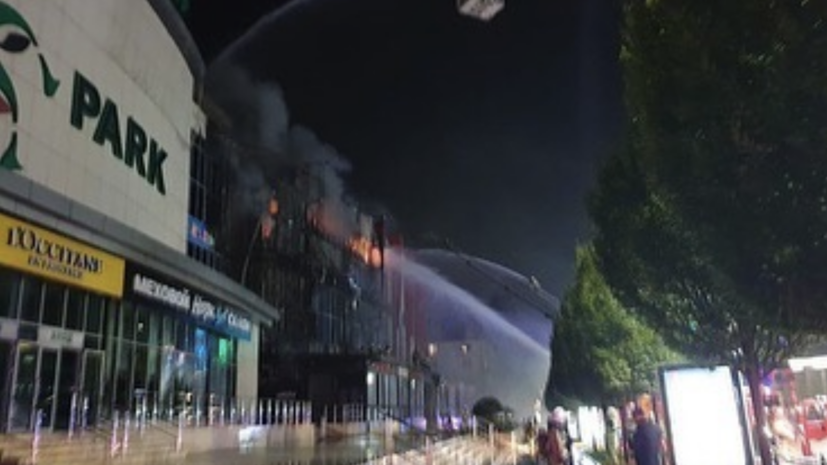 Пожар в ТЦ в Грозном ликвидировали