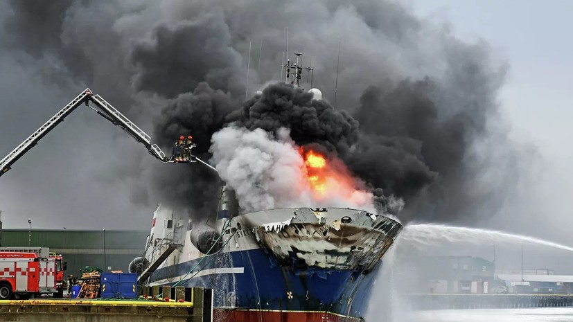 В Норвегии рассказали о количестве топлива на горящем российском судне